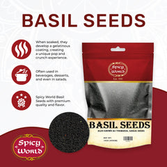 Close-up of Spicy World Basil Seeds showing texture
