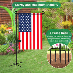 Close-up of Spirepro Garden Flag Stand wind clip and stoppers