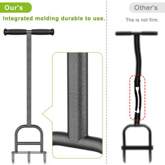 Close-up of stainless steel corer plug on Dolibest Aerator