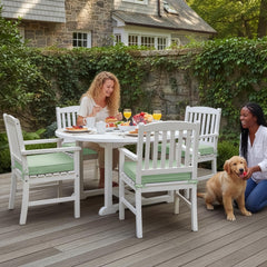 Close-up of Summsun outdoor chair cushion with hidden zipper
