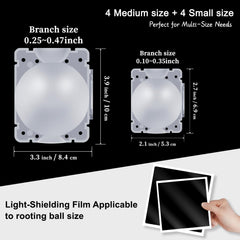 Close-up of SupKing transparent rooting ball with light-shielding film