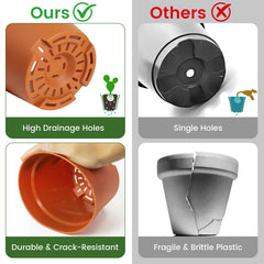 Close-up of SwinDuck 6 inch plant pot with drainage holes