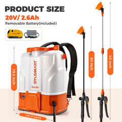 Close-up of Sylsmart sprayer nozzle options including fan and stream
