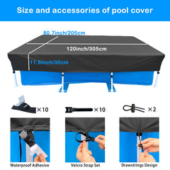 Close-up of SYPGIHNA pool cover showing fabric texture