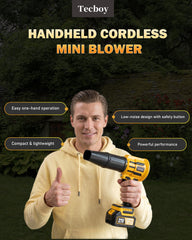 Close-up of Tecboy Leaf Blower ergonomic grip