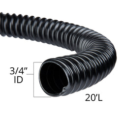 Close-up of Tetra Pond Tubing showing the corrugated texture