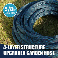 Close-up of the 10-function nozzle of the VERDOW garden hose