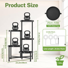 Close-up of the 9.8-inch tray on iDavosic.ly plant stand