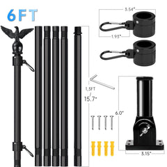 Close-up of the adjustable bracket on LETSTRY flag pole