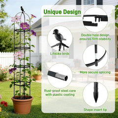 Close-up of the Anothera Garden Trellis assembly details