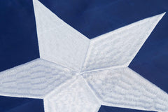 Close-up of the brass grommet on Homissor Texas Flag