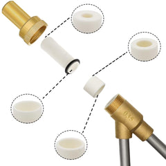 Close-up of the brass sand wand included in the sandblasting kit