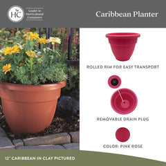 Close-up of the drainage hole and removable plug in the planter