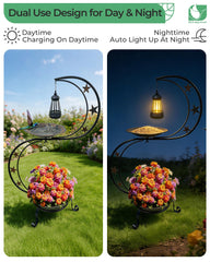 Close-up of the embossed hummingbird patterns on the bird bath