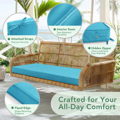 Close-up of the fabric of Summsun Outdoor Bench Cushion Pad