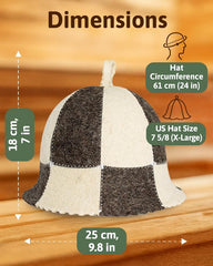 Close-up of the fabric texture of the SHSH Wool Sauna Hat