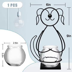Close-up of the glass vase in the Joyathome Dog Planter