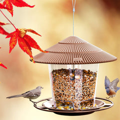 Close-up of the Hanizi Bird Feeder tray