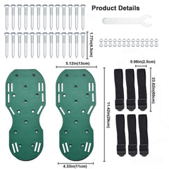 Close-up of the heavy-duty spikes on the lawn aerator shoes