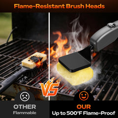 Close-up of the KSNLM Electric Grill Brush interchangeable heads