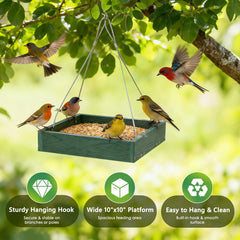 Close-up of the metal mesh bottom of Gtongoko Bird Feeder