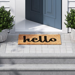 Close-up of the non-slip rubber backing of the doormat