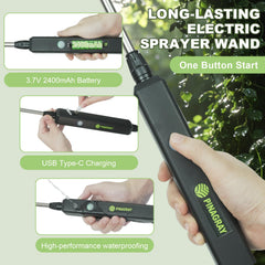 Close-up of the nozzles for PINAGRAY Sprayer Wand