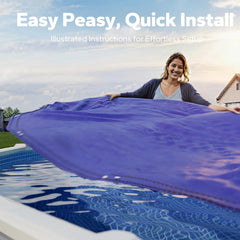 Close-up of the nylon rope and pulley system of the SUMMERBUDDY pool cover