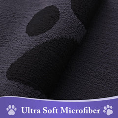 Close-up of the plush microfiber texture of Buganda Dog Door Mat
