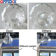 Close-up of the spraying nozzle on OFFIDIX Glass Watering Bottle