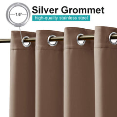 Close-up of the stainless steel grommet on NICETOWN curtains