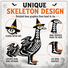 Close-up of the Teeanzo Skeleton Goose Outfit showing fabric details
