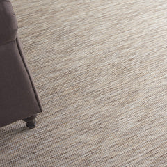 Close-up of the texture of Nourison Positano beige runner rug