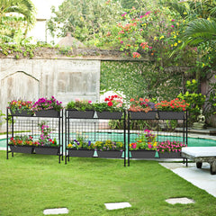Close-up of the trellis on OYEAL Raised Garden Bed