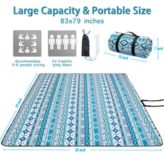 Close-up of the waterproof bottom of PY SUPER MODE picnic blanket