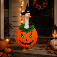 Close-up of the witch hat included in the Halloween goose outfit