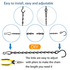 Close-up of the YINGFENG S hooks included in the hanging chains set