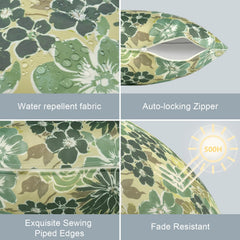 Close-up of the zipper on LVTXIII Outdoor Lumbar Pillow Cover