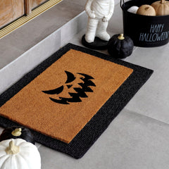 Close-up of THEODORE MAGNUS Halloween Door Mat coir fibers