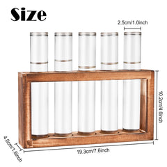 Close-up of Tigvio glass tubes in wooden stand