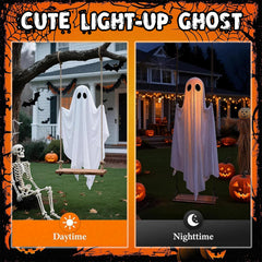 Close-up of TitTees ghost showing LED light effects