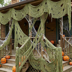Close-up of Tlswshsy Creepy Cloth cut for window use