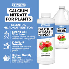 Close-up of TPS NUTRIENTS Calcium Nitrate Fertilizer label