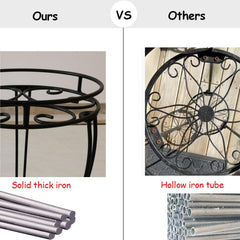 Close-up of TREEZITEK Metal Plant Stand legs