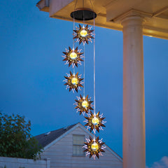 Close-up of Tryme Solar Wind Chimes LED light