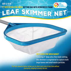 Close-up of U.S. Pool Supply skimmer net mesh basket