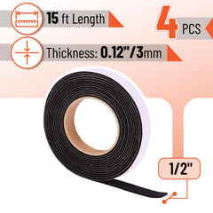 Close-up of UNCO grill gasket 1/2 inch width