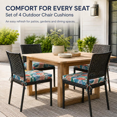 Close-up of UNIKOME outdoor chair cushion with water-resistant fabric