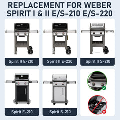 Close-up of Utheer flavorizer bars for Weber Spirit 200