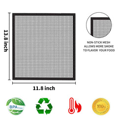 Close-up of VCHOMY grill mat showing Teflon fiberglass mesh